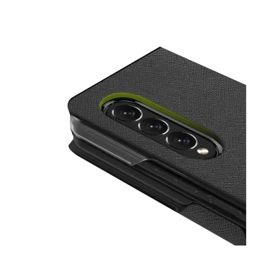 Cover Samsung Z Fold 3 Bonnet Diary Flip Case Araree - Black